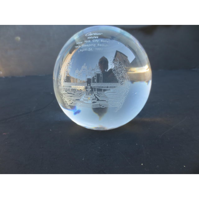 Cartier Crystal Paperweight Commerative of New Tork City Ballet Sleeping Beauty 1991 For Sale In New York - Image 6 of 6