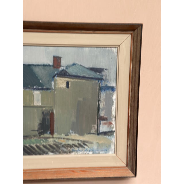Gustav‑adolf Johansson, Sage House, 1950s, Oil Painting on Canvas, Framed For Sale - Image 6 of 18