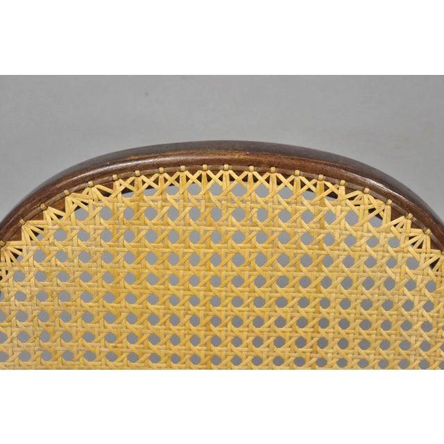 Vintage Mid Century Modern Thonet Style Bentwood & Cane Rocker Rocking Chair (A) For Sale In Philadelphia - Image 6 of 18