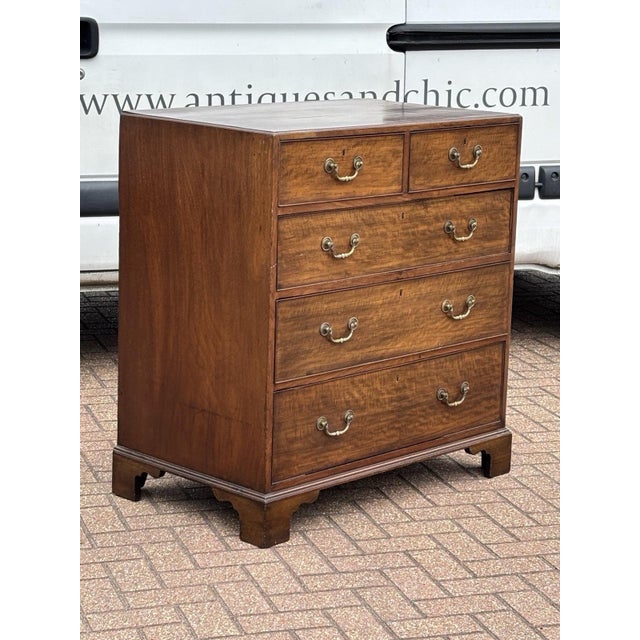 Georgian Mahogany Chest of Drawers with Brass Handles For Sale - Image 12 of 18