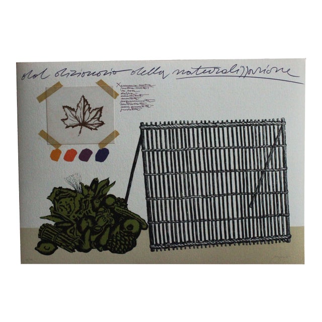 Lithograph by Concetto Pozzati, 1974 For Sale