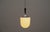 Small Vintage Space Age Opal Glass Hanging Lamp with Chrome, 1960s For Sale - Image 6 of 8