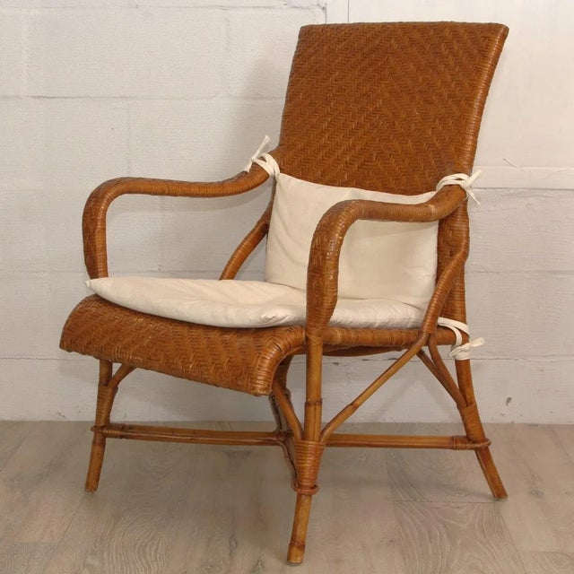 Crate & Barrel Crate & Barrel Rattan Accent Chair For Sale - Image 4 of 10