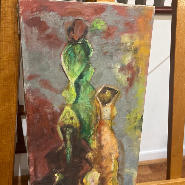 1950s Oil on Canvas American School Signed Still Life Impressionist Style For Sale - Image 4 of 6