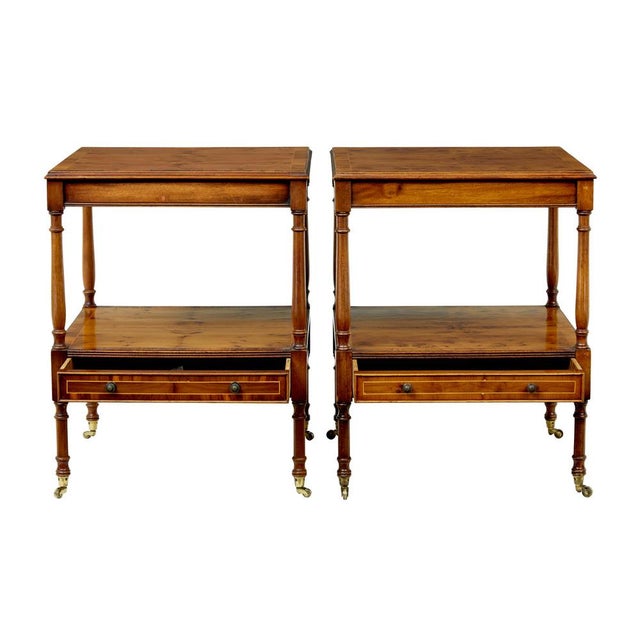 1980s Burr Yew Side Tables, 1980, Set of 2 For Sale - Image 5 of 8