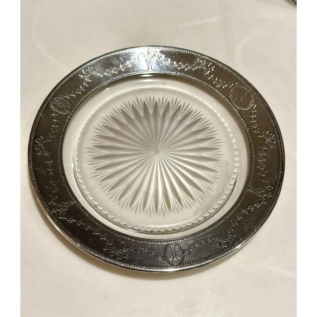 Antique Sterling Silver Plates & Glasses Set for 6- 12 Pieces For Sale In Detroit - Image 6 of 8