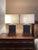 Vintage Chinoiserie Teal Floral & Gilt Architectural Table Lamps - a Pair For Sale In Atlanta - Image 6 of 12