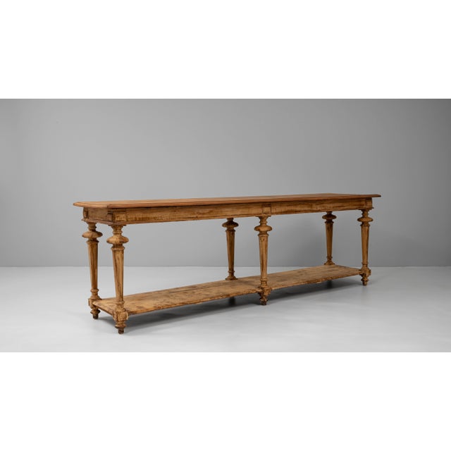 19th Century 19th Century French Wooden Drapers Table For Sale - Image 5 of 18