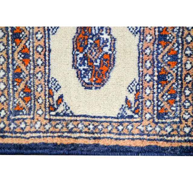 Mid 20th Century Petite Mid-20th Century Bakhara Rug For Sale - Image 5 of 11