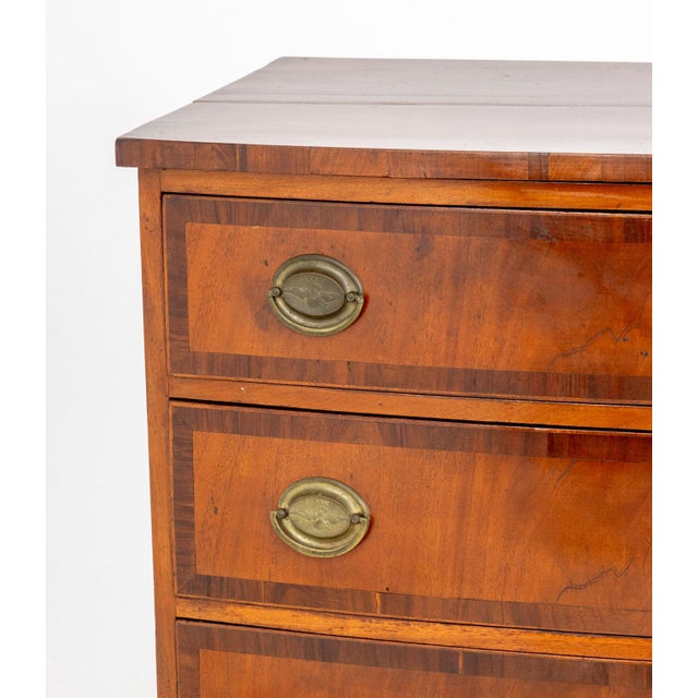 Hepplewhite George III Style Fruitwood Chest of Drawers For Sale - Image 3 of 9