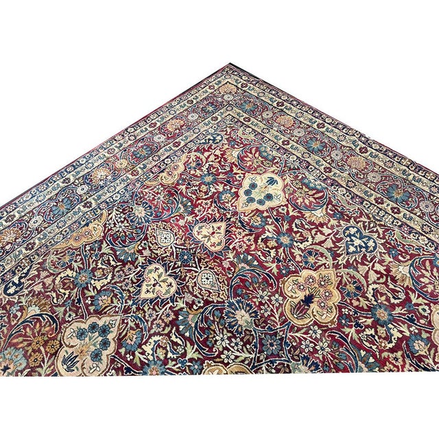 A Stunning 19th Century Allover 10' X 13' Persian Lavar Kirman Rug For Sale - Image 12 of 12