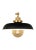 2020s Chapman & Myers by Visual Comfort Studio Wellfleet Single Arm Wide Task Sconce, Midnight Black & Burnished Brass For Sale - Image 5 of 5