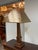 Late 20th Century Arts & Crafts Tapered Wood Column Table Lamp For Sale - Image 4 of 12