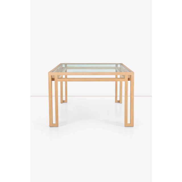Wood Billy Baldwin Oak and Glass Dining Table For Sale - Image 7 of 12
