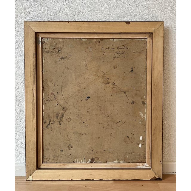 Gabriel Edouard Haberjahn, Nature morte aux fleurs et poteries, 1923, Oil on Cardboard, Framed For Sale - Image 12 of 14