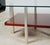 Elegant pair of Bernhardt contemporary end tables combining glass, brushed aluminum, and rich espresso-finished wood....