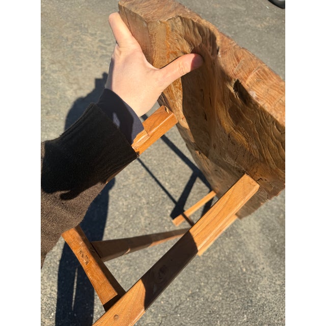 Early 20th Century Antique Long Primitive Bench For Sale - Image 5 of 7