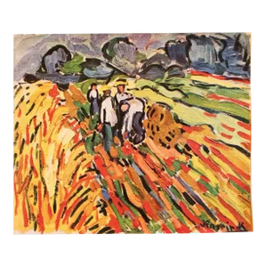 1948 After Maurice De Vlaminck, "The Farmers" Second Edition Parisian Offset Lithograph