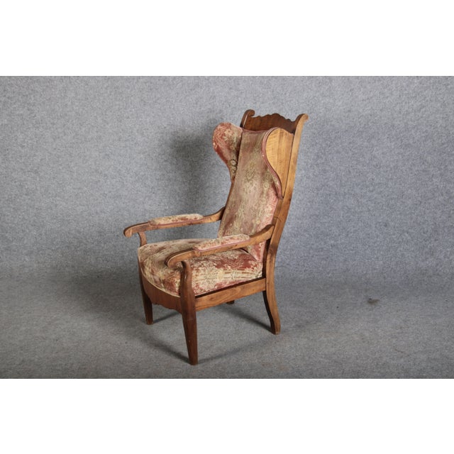 Mid 19th Century Antique Biedermeier Armchair in Walnut, 19th Century For Sale - Image 5 of 18