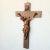 Brown Crucifix Jesus Christ Cross Wall Cross, 1890s, Wood and Plaster For Sale - Image 8 of 8