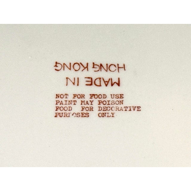 Vintage Decorative Porcelain Bowl – Made in Hong Kong For Sale - Image 9 of 10