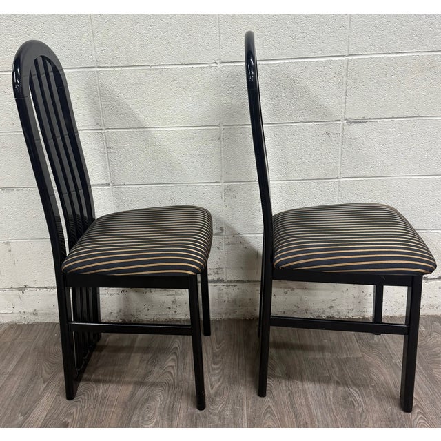 Vintage Italian Id Export SRL Postmodern Dining Side Chairs - Pair For Sale - Image 11 of 14