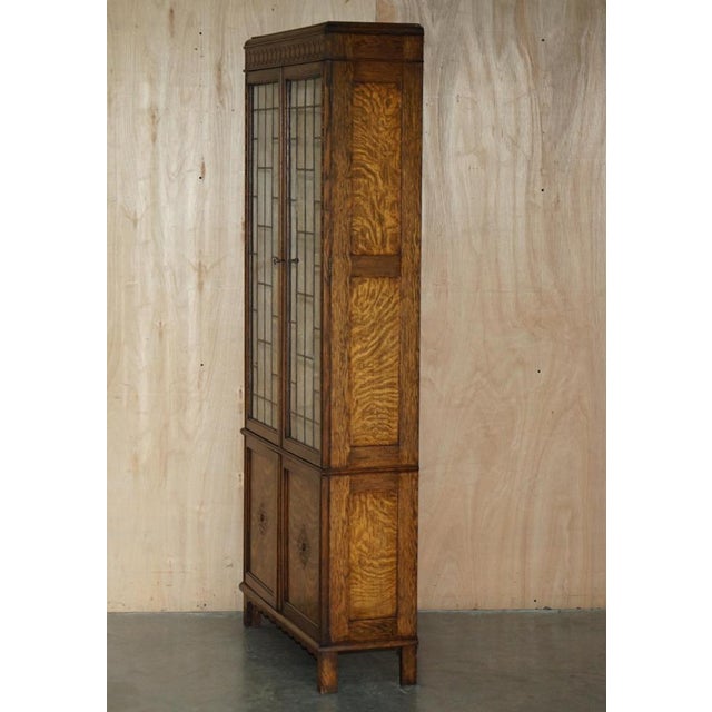 Antique English Astral Glazed Display Cabinet from Roberts, 1900s For Sale - Image 15 of 18