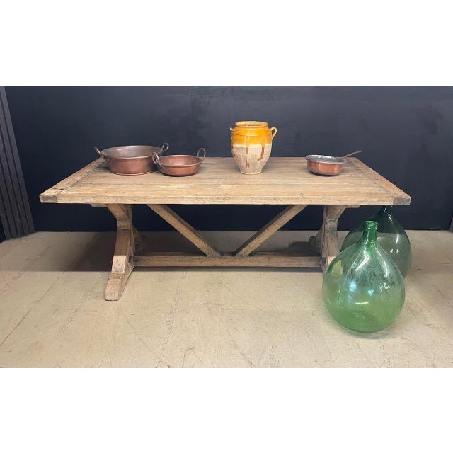 A superb Pine Farmhouse Dining Table being the rare 100cm deep. Dating to the early 1900s it has a really interesting...