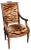 The House of Scalamandre Antique Directoire Fauteuil Arm Chair W Scalamandre Tigre Silk Velvet - Joanne Carson Estate For Sale - Image 4 of 5