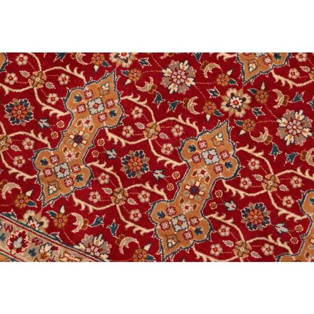 Shabby Chic Shabby Chic 1990's Abstract Pak-Persian Red/Gold Wool Rug - 6'1'' X 9'4'' For Sale - Image 3 of 9