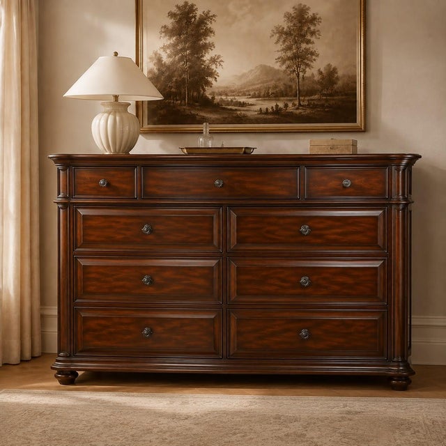 Arhaus Arhaus Solid Wood Nine-Drawer Dresser For Sale - Image 4 of 12