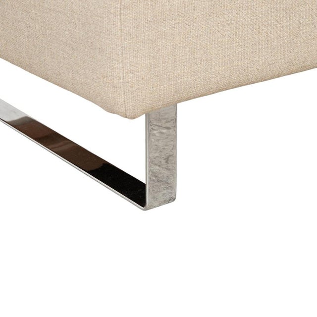 Beige Conseta Corner Sofa in Beige, Cream, and Sand Fabric with Chrome Legs from Cor For Sale - Image 8 of 15