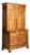 19th Century France Warm Honey Oak Carved Oak Two-Part Cabinet For Sale