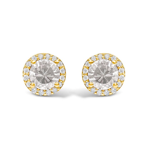 Bathed in the warm glow of 10K yellow gold, this exquisite three-piece set unites a ring, pendant, and earrings in...