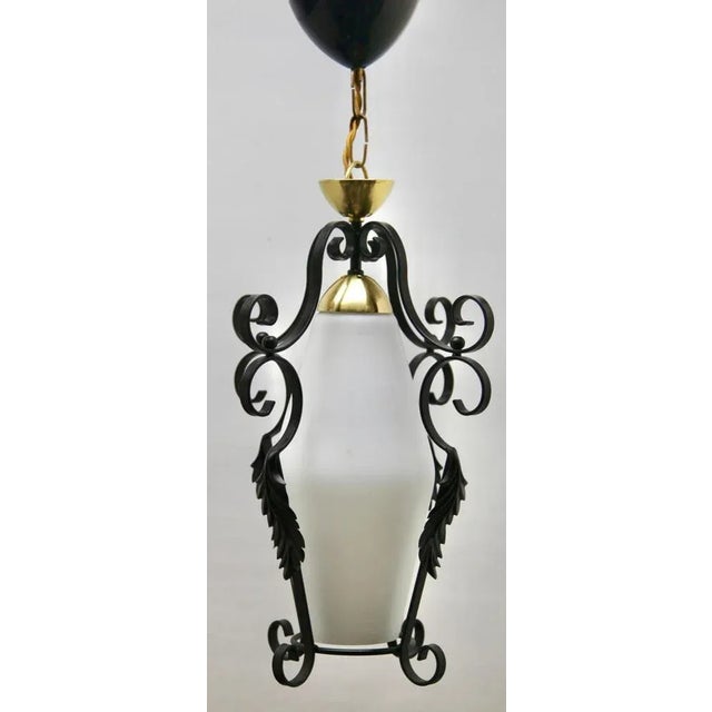 Metal Mid-Century Lobby Pendant Light For Sale - Image 7 of 10