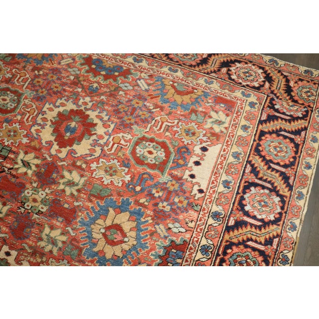 1920s Stunning Antique Heriz Rug 8' X 10' For Sale - Image 10 of 10