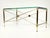 1960s French Hollywood Regency Coffee Table in Brass-Plated Metal with Glass Top in the style of Maison Jansen, 1960s For Sale - Image 5 of 11