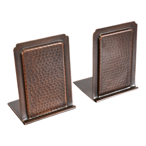 Roycroft Arts & Crafts Hammered Copper Bookends, Circa 1920s