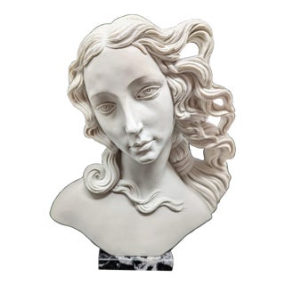 Sculpture of the Birth of Venus Handmade in Italy on a Marble Base For Sale