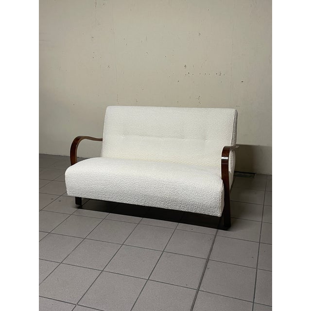 Brown Two-Seater Sofa, Italy, 1940s For Sale - Image 8 of 18