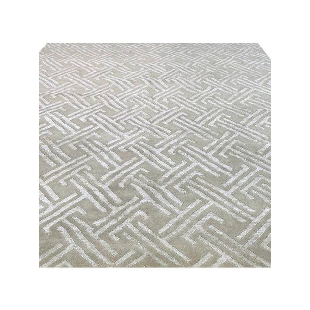 1990s Handwoven Contemporary Area Rug 8x10 For Sale - Image 9 of 10