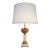 1930s French Depose Art Deco Neo Classic White/Salmon Onyx Marble Column & Urn Bronze Table Lamp For Sale