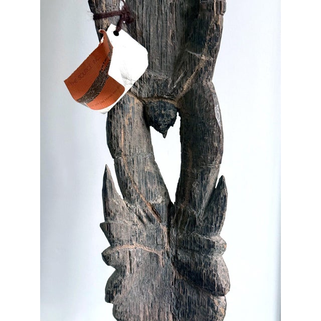 Early 20th Century Yam Ceremonial Digging Stick with Carving Papua New Guinea For Sale - Image 5 of 16