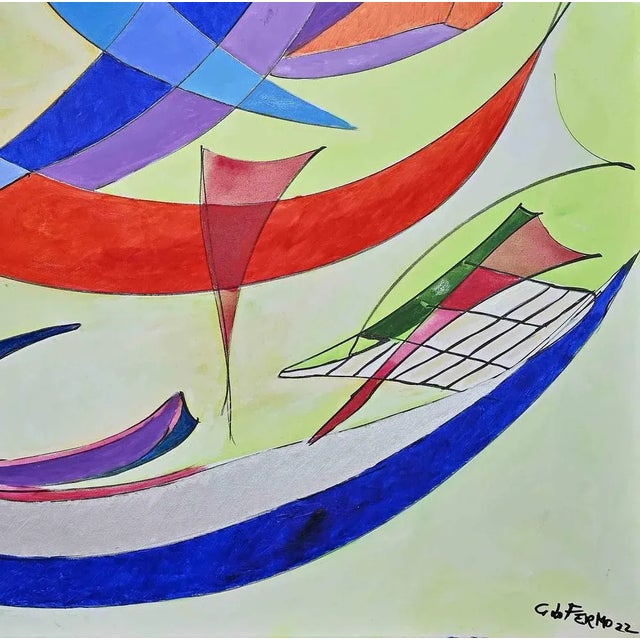 Futurballa is an original artwork realized by Giorgio Lo Fermo (b. 1947) in 2022 Original Oil Painting on Canvas. Hand...