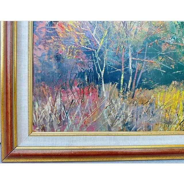 1980s Vibrant Landscape by Mykola Bodnar – Framed Impressionist (Original Painting) For Sale - Image 5 of 12