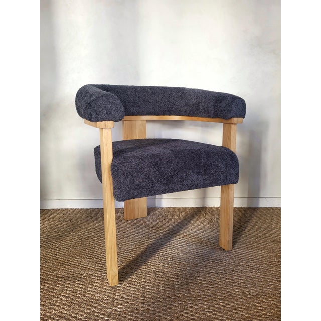 Early 21st Century Chair in Wood and Boucle Fabric, 2010s For Sale - Image 5 of 5