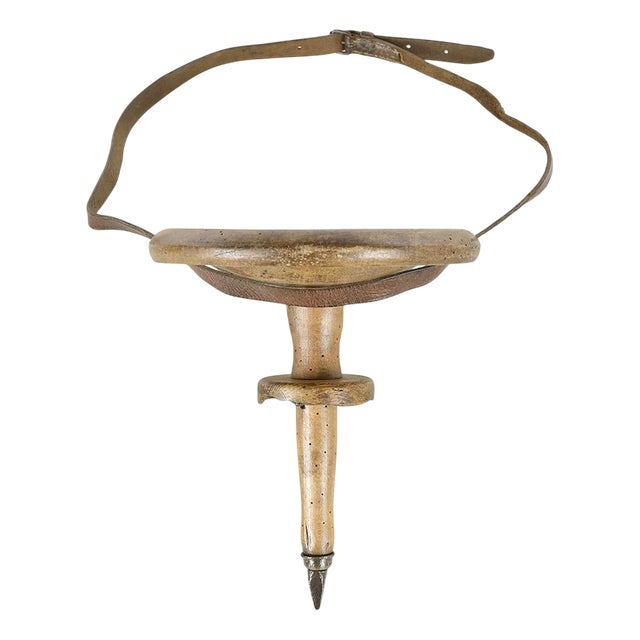 Rustic Wooden Milking Stool For Sale