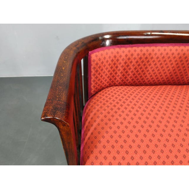 1920s Vienna Secession Art Deco Beech Sofa by Josef Hoffmann, 1920s For Sale - Image 5 of 13