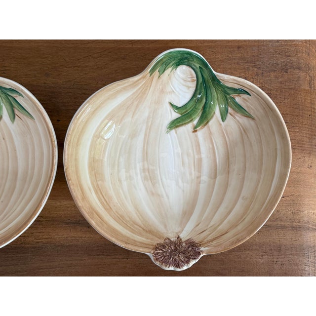 1980s Italian Sprouted Garlic Bowls, a Pair For Sale - Image 4 of 7