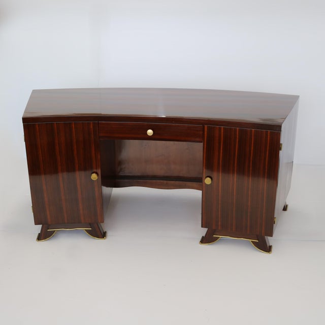 1940s Fine Art Deco Desk Attributed to Jules Leleu For Sale - Image 11 of 18